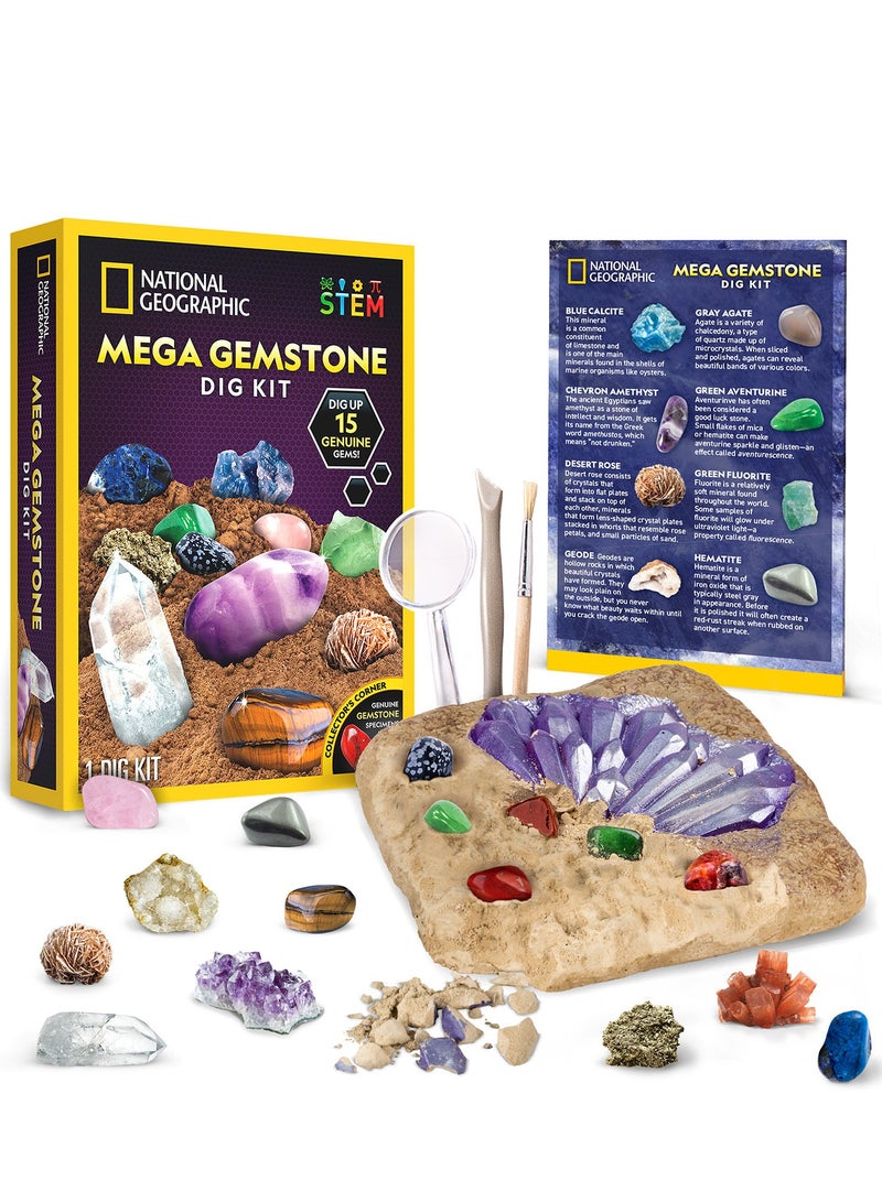 NATIONAL GEOGRAPHIC طقم حفر الأحجار الكريمة الضخمة من الرخام الأزرق - لعبة تعليمية للحفر في العلوم للأطفال - Image 5