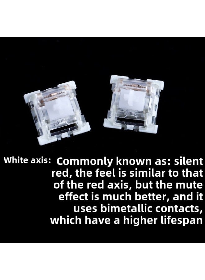OUTEMU/High Special Axis Mechanical Keyboard Axis Switch Green Axis Black Axis Tea Red Mute Axis Guest Hot Plug-Color:Gaote White Shaft (dual Contact-silent Shaft) - Image 1