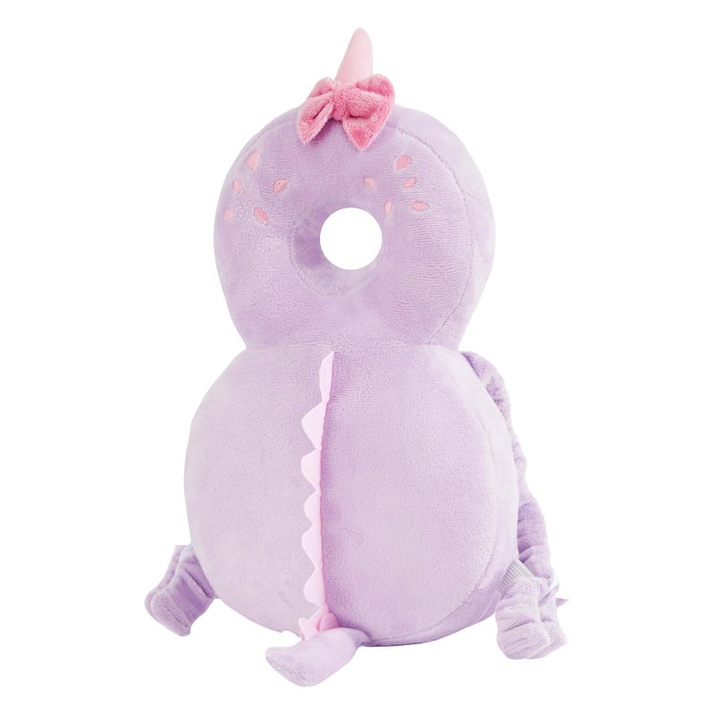 KingCheer Baby Back Potection Toddler Safety Protector Cushion Pad Toddler Backpack for Crawling Walking Adjustable Toddlers Back Safety Pad for Boys and Girls(Purple Dinosaur) - Image 4