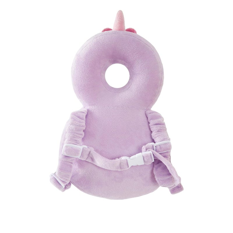 KingCheer Baby Back Potection Toddler Safety Protector Cushion Pad Toddler Backpack for Crawling Walking Adjustable Toddlers Back Safety Pad for Boys and Girls(Purple Dinosaur) - Image 3