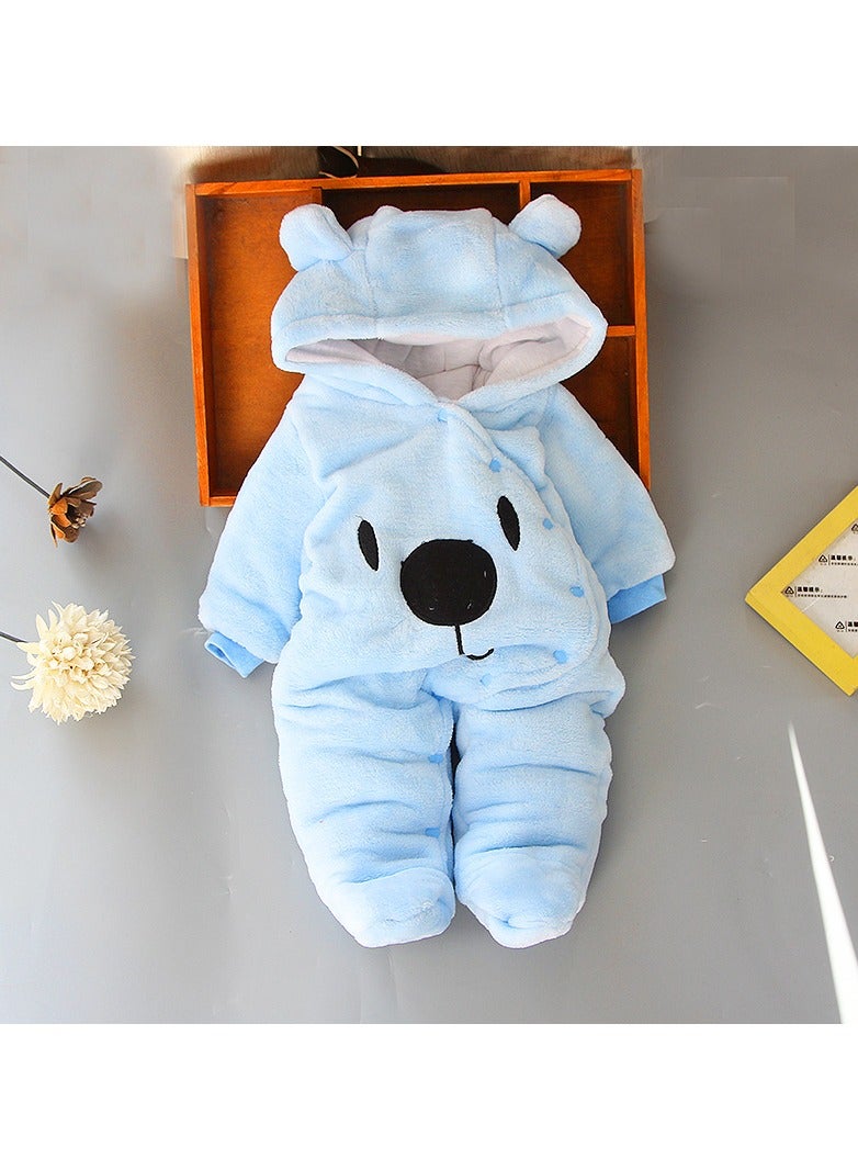 Loquat Autumn And Winter Baby Thick Cotton Jumpsuit 