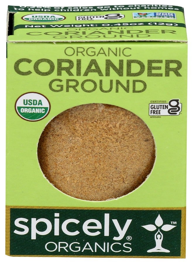 SPICELY Organic Ground Coriander, 0.45 OZ - Image 1