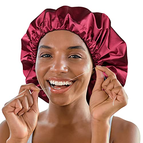 Heerf Wash Shower Cap Waterproof Bonnet for Long Braids Dreadlocks Women Extra Large - Image 4