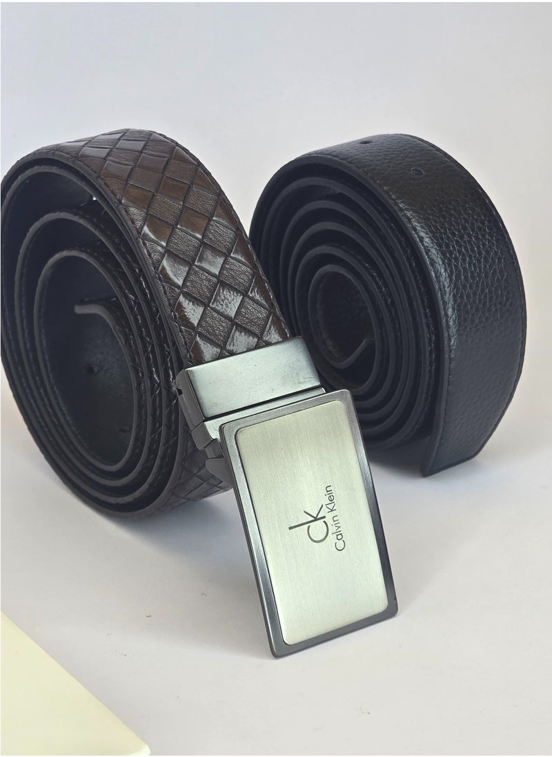 CALVIN KLEIN JEANS PLUS Calvin Klein Leather Belt Set For Men  - Image 3