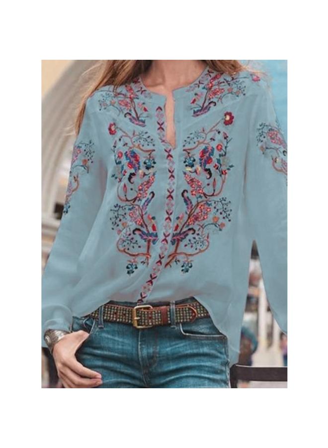 VUELO Spot European And American New Women's Explosions Loose Cardigan Printed Long Sleeve Shirt Top - Image 5