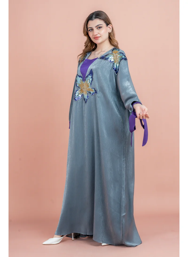 اكسا جلابية كريستال يدوية حديثة