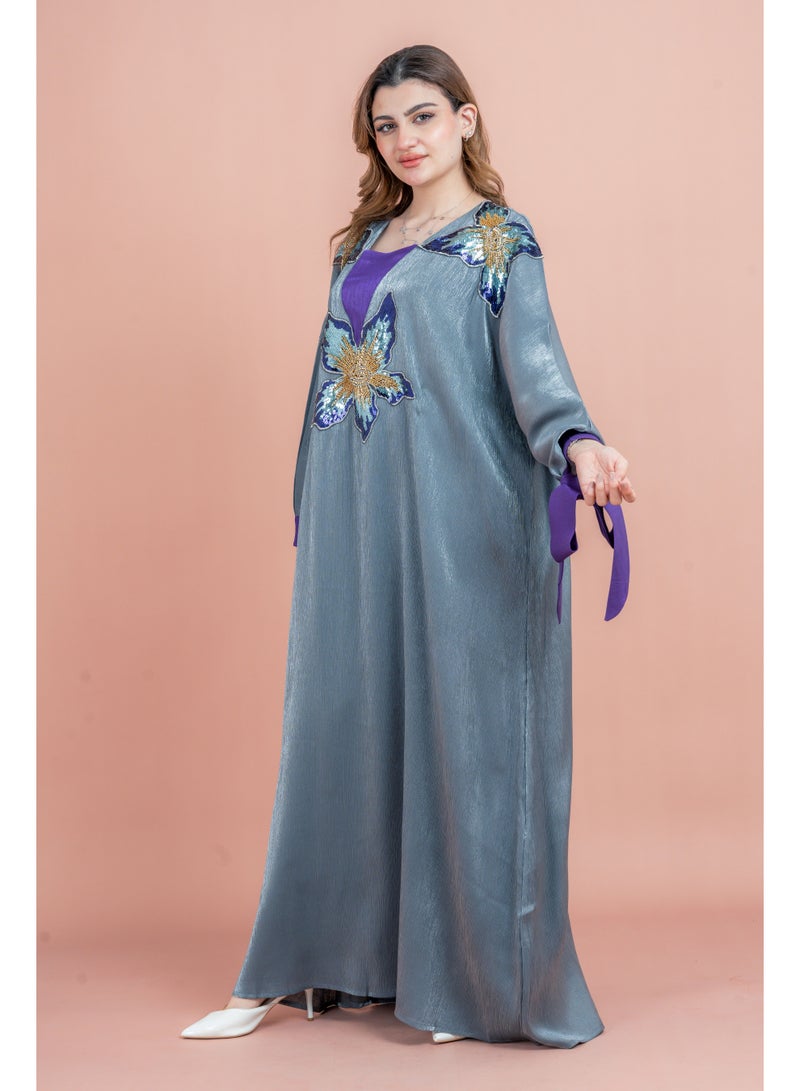 اكسا جلابية كريستال يدوية حديثة - Image 3