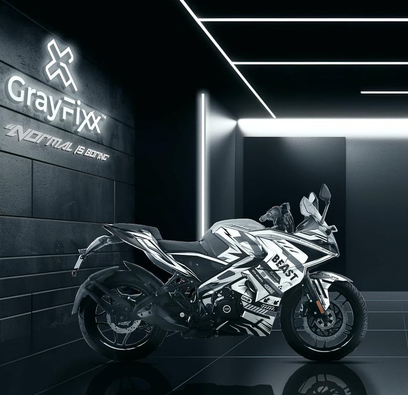 Grayfixx Beast Edition Full Body Graphics for Pulsar RS 200 | Made in Premium Gloss Vinyl with FPF(Fade Protection Film), Water Proof, Precut Sticker, Pack of 1 Both Side with 2 Years Guarantee - Image 2