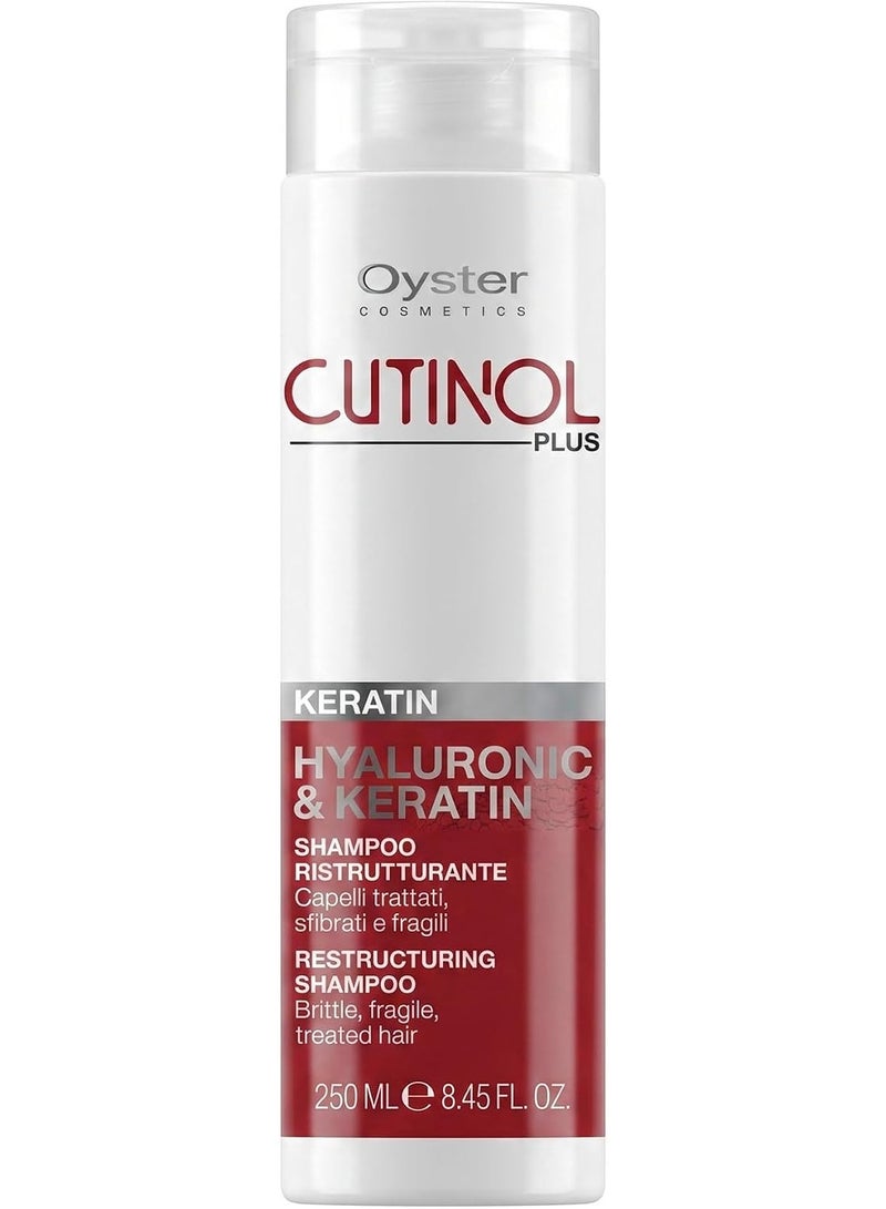 oyster Hyaluronic & Keratin Restructuring Shampoo for Fragile, Weak, and Treated Hair, 250ml - Image 1