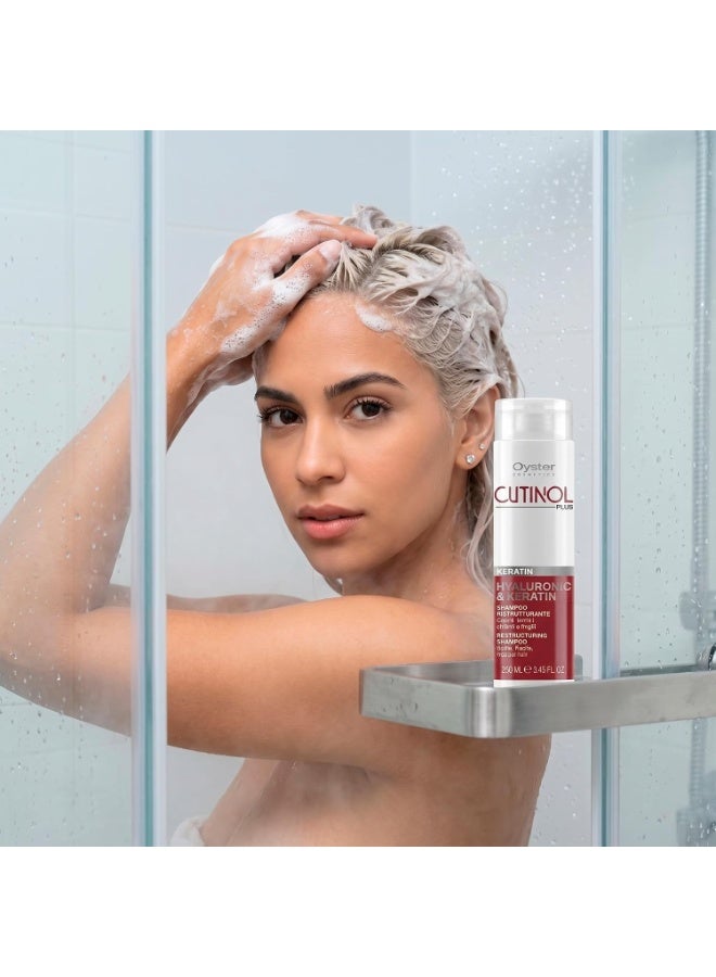 oyster Hyaluronic & Keratin Restructuring Shampoo for Fragile, Weak, and Treated Hair, 250ml - Image 2