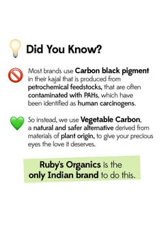 Ruby's Organics Kohl Eyeliner- Black, Kajal With In-Built Smudger For Smokey-Eye, Extra Smooth & Blendable, Long-Wearing Matte Finish, Organic Eye Makeup, Cruelty-Free & Vegan, 0.35 Gm  - Image 4