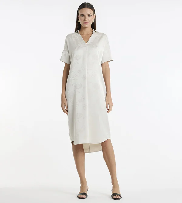 BCBG BCBG Jacquard Collared Dress