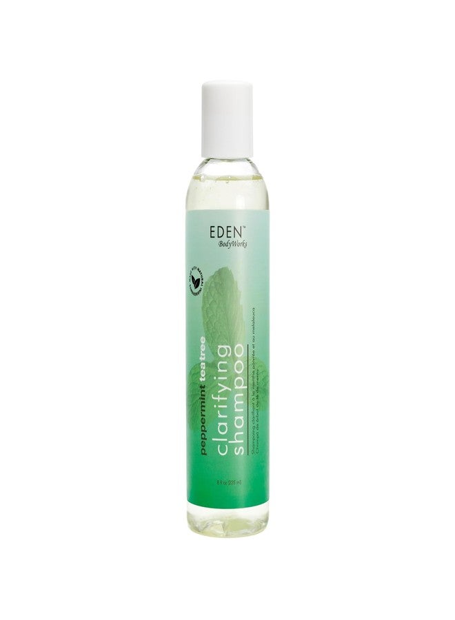 EDEN BodyWorks Peppermint Tea Tree Shampoo | Clarifying Shampoo for Curly Hair | Perfect for Build Up Cleansing | 8oz - Image 1
