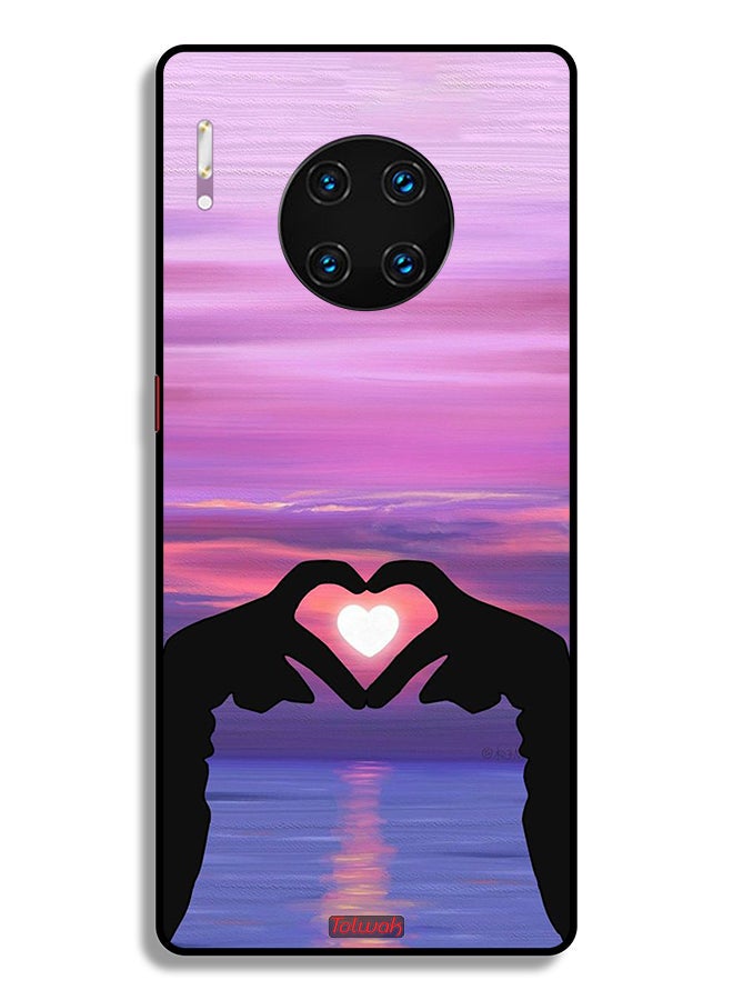 Tolwak Huawei Mate 30 Pro 4G Protective Case Cover Heart Moon  - Image 2