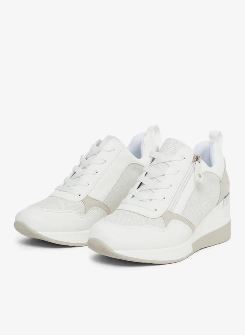 Styli Active Textured Zip Detail Sneakers