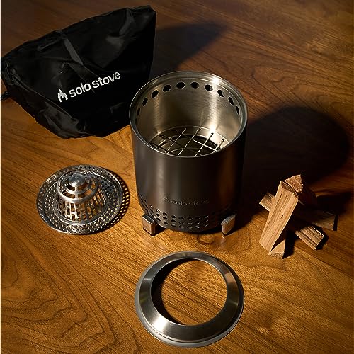 Solo Stove Mesa, 5.1 Inch Tabletop Fire Pit with Stand - Smokeless, Stainless Steel Fire Pit for Camping, Outdoor & Patio- Wood Burning or Pellet Fueled Portable Bonfire, 1.4lbs, Water - Image 3