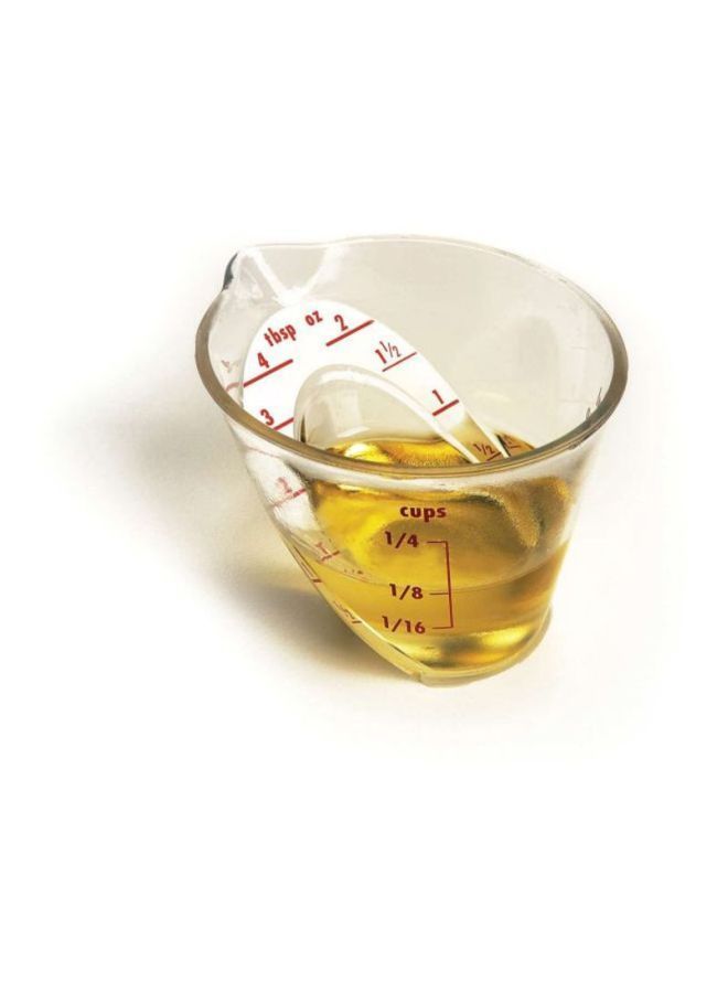 NIBEMINENT Mini Angled Measuring Cup Transparent/Red 6.7x5.6x8.2cm  - Image 2