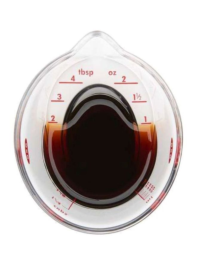 NIBEMINENT Mini Angled Measuring Cup Transparent/Red 6.7x5.6x8.2cm  - Image 3