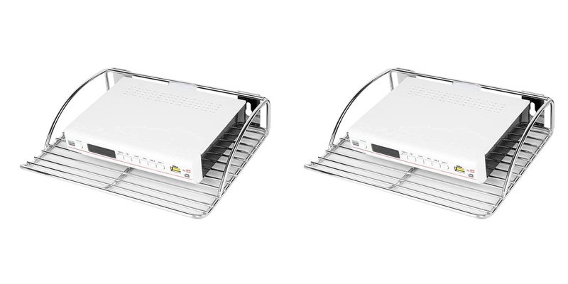 TechSrmaji Steel Setup Box Stand, WiFi Router Holder Steel Wall Shelves, Setup Box for Home, Stylish TV Cabinet Living Room FurnitureWall Shelf Rack, Router Wall Mount (Pack of 2) - Image 4
