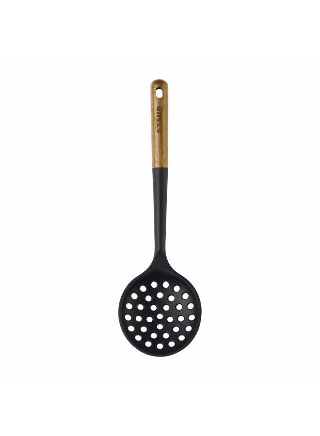 STAUB Skimmer Spoon, Perfect for Straining or Lifting Meat and Veggies from Broth, Durable BPA-Free Matte Black Silicone, Safe for Nonstick Cooking Surfaces - Image 4