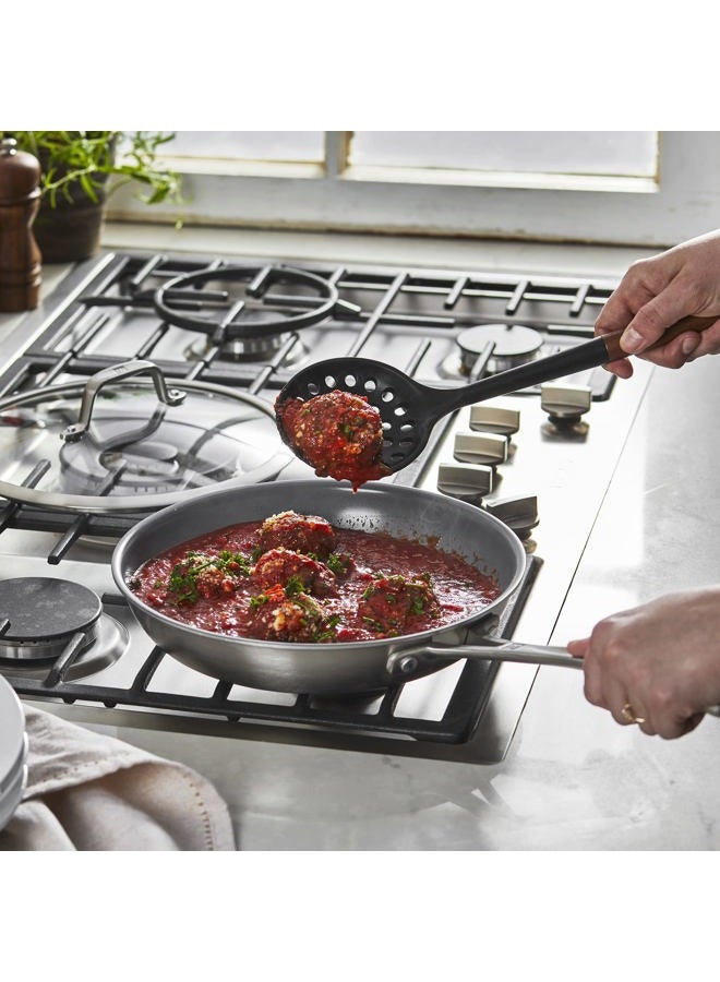 STAUB Skimmer Spoon, Perfect for Straining or Lifting Meat and Veggies from Broth, Durable BPA-Free Matte Black Silicone, Safe for Nonstick Cooking Surfaces - Image 2