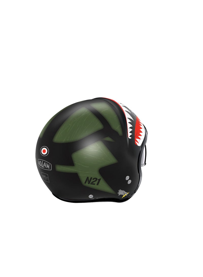 NOLAN HELMET N21 VIS SKYDWELLER BLACK GREEN-Large - Image 4