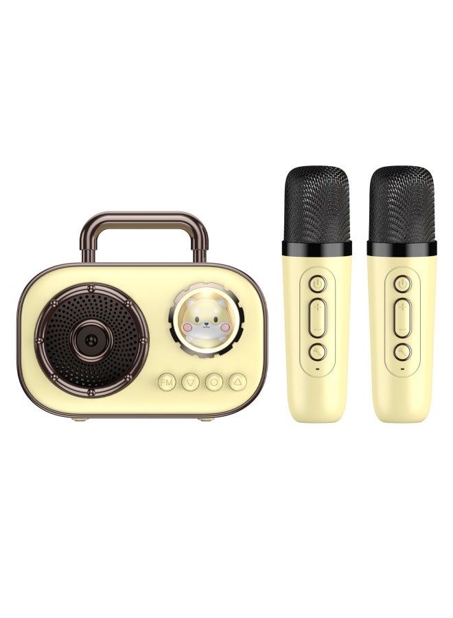 كوالتي ميكروفون مدمج بلوتوث مزدوج للعائلة - سماعة صغيرة محمولة عالية الجودة للغناء في الهواء الطلق - Image 5