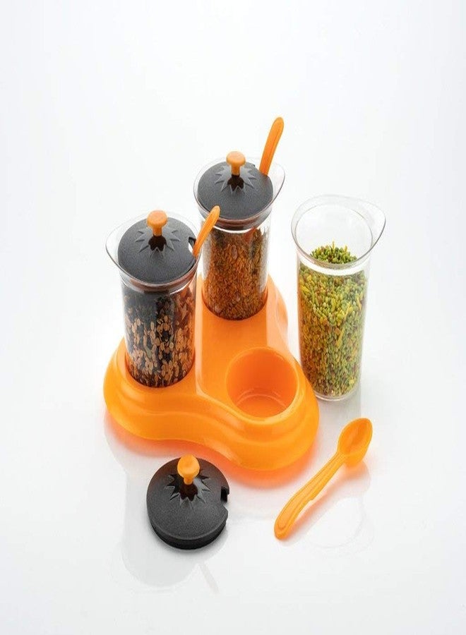HETARMI ENTERPRISE طقم طعام متعدد الأغراض من هيترمي، حامل برطمانات وصواني، علبة للصلصات والمخللات/برطمانات التوابل - 3 قطع (ألوان متعددة) - Image 3
