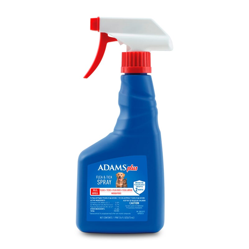 ADAMS Plus Flea & Tick Dog and Cat Spray, Kills Fleas, Ticks and Mosquitoes, 16 fl oz - Image 1