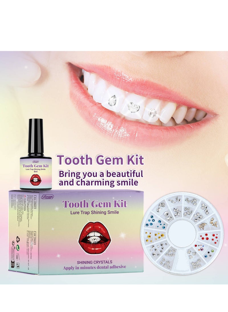 LUNOON Teeth Gem Kit with Cotton Rolls UV Light Gem Suit Gems Picker and UV Bonding Resin Easy to Use and Remove Safe Great Fashionable Teeth Jewelry Starter Kit Tooth Gem Kit for Professional DIY  - Image 5