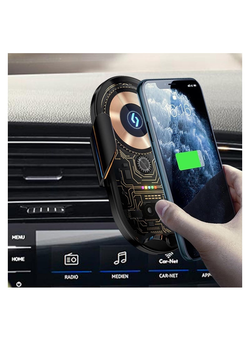 Automatic C-13 Electric Magnetic Cell Phone Holder For Car With Quick Charge - Image 2