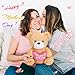 CozyWorld 10 Recordable Heartbeat Bear Stuffed Animals Love You Mom with Voice Sweet Messages Recorder Soft Plush Toy Playback Your Words Gifts for Mothers Day Mom - Image 4