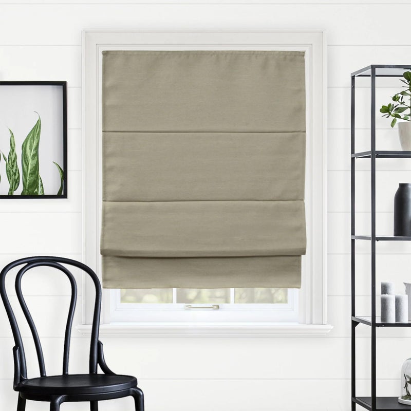 CHICOLOGY Roman Shades for Windows Roman Window Shades Roman Shades Blackout Shades Window Treatments Window Shades for Home Window Shade 27 W X 64 H Del Mar Sandscastle Blackout