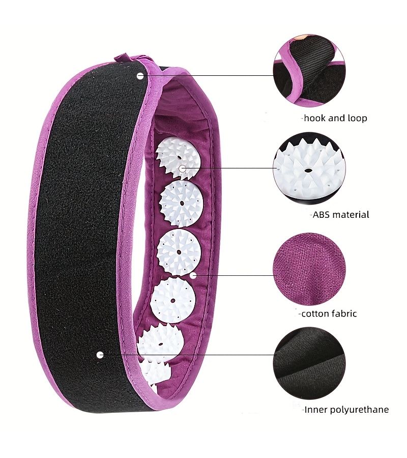 Acupuncture Massage Headband Purple Acupoint Facial Massager Self-Adhesive Pad Home Daily Use - Image 5