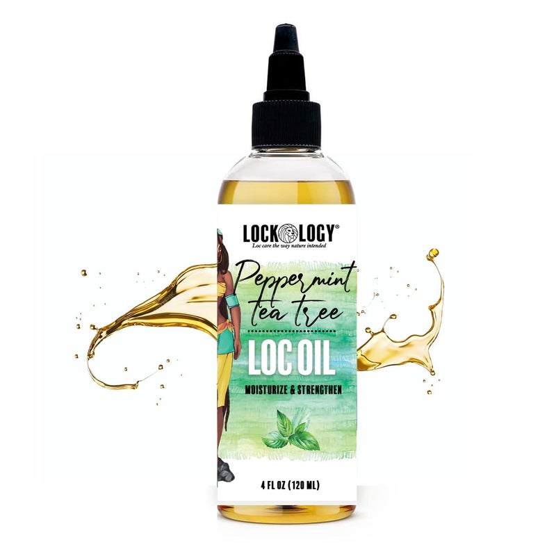 Lockology Peppermint Tea Tree Loc Oil for Dreads & Locs - Natural Dreadlock Hair Products, Black Owned - Image 1