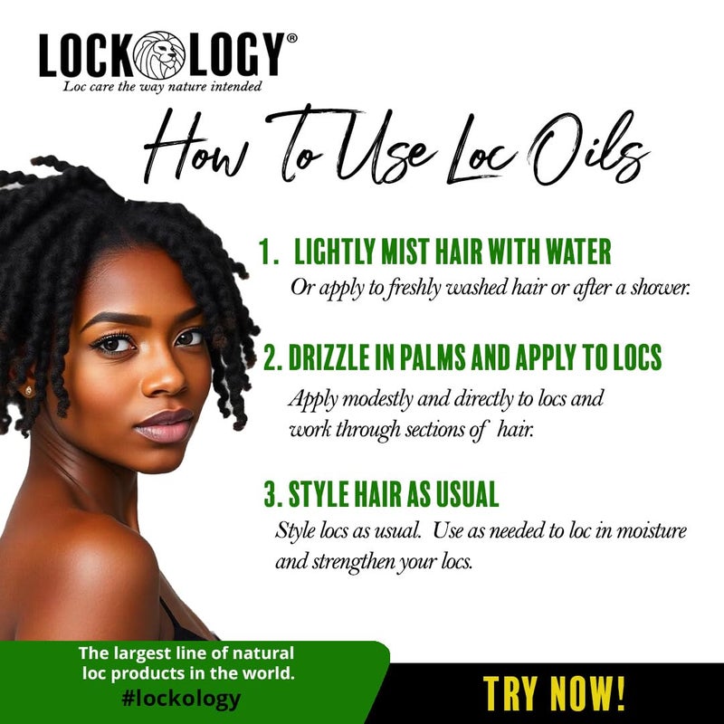 Lockology Peppermint Tea Tree Loc Oil for Dreads & Locs - Natural Dreadlock Hair Products, Black Owned - Image 3