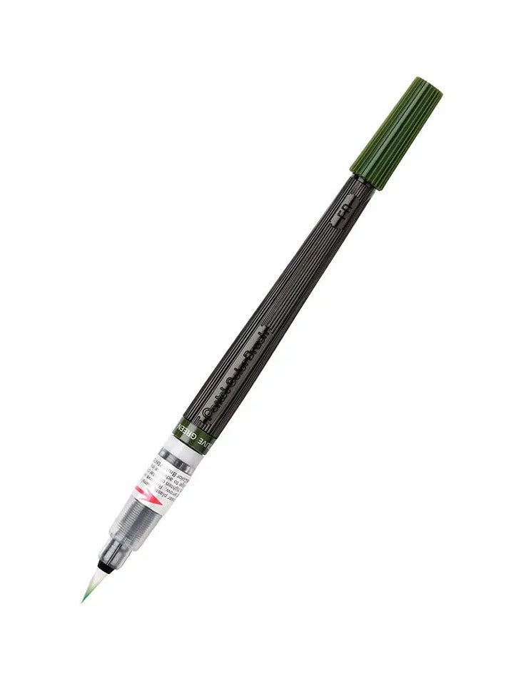 Pentel Pinceau Arts Colour Brush Olive Green - Image 2