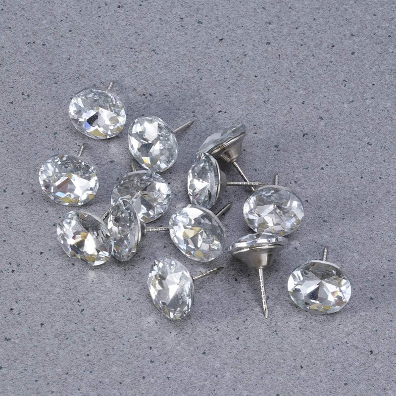 klarako 40Pcs 25mm Crystal Tacks Clear Crystal Upholstery Buttons Sofa Headboard Sew Buttons Wall Decor - Image 4