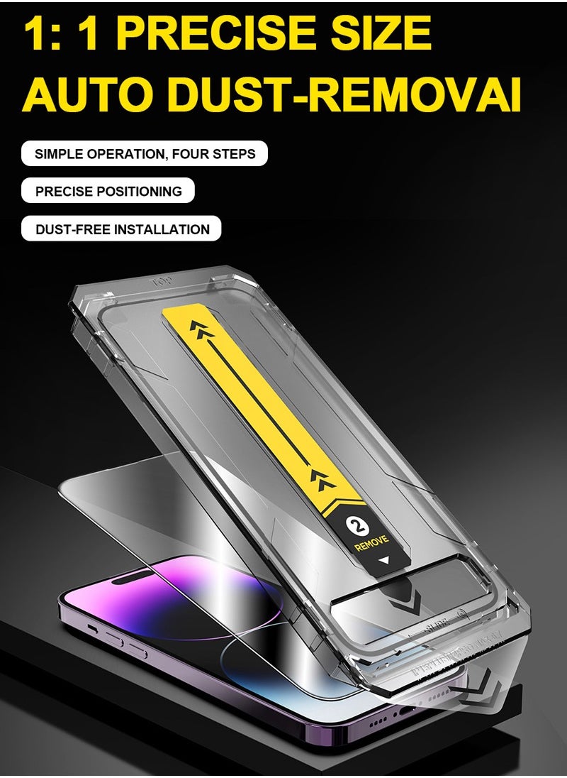 yalilai 2PCS for iPhone 14 Pro 6.1 inch Tempered Glass Screen Protector, HD Clear, Bubble Free, Easy Installation, Auto Dust-Elimination, Anti-Fingerprint  - Image 5