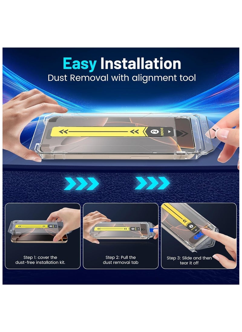 yalilai 2PCS for iPhone 14 Pro 6.1 inch Tempered Glass Screen Protector, HD Clear, Bubble Free, Easy Installation, Auto Dust-Elimination, Anti-Fingerprint  - Image 3