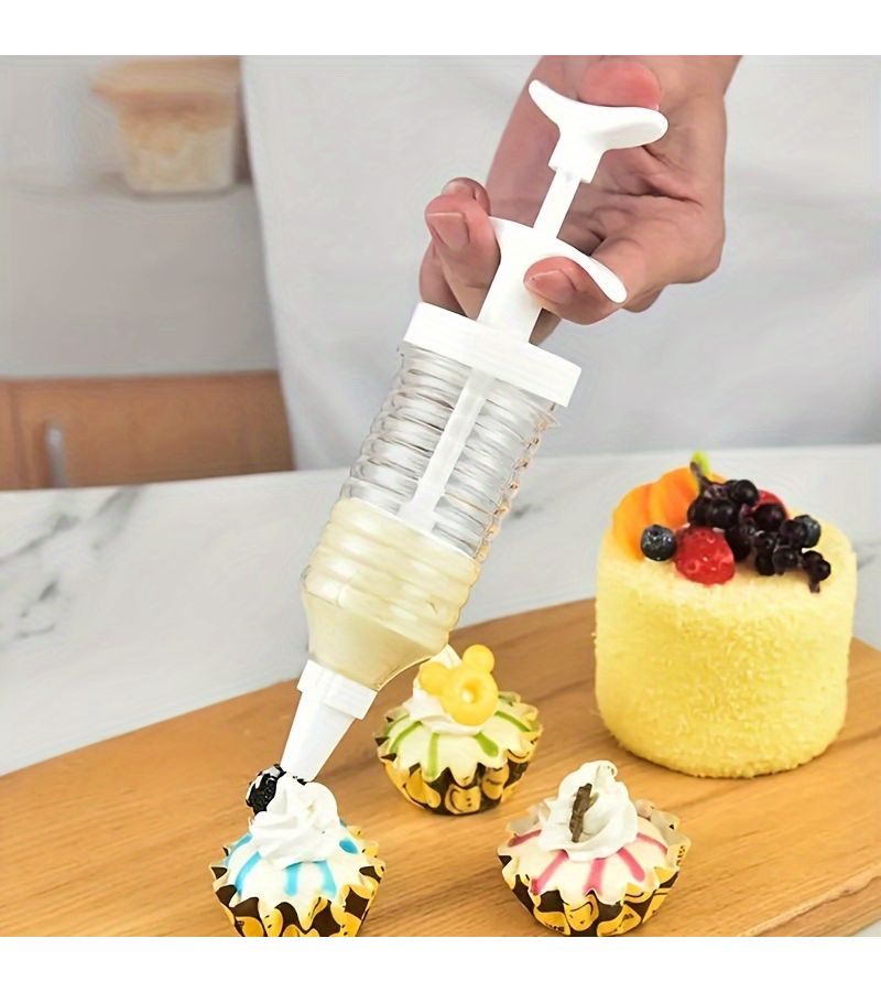 White 8pcs Heavy Duty Cream Squeezer Kit for Cake Decorating Icing Piping - Image 4