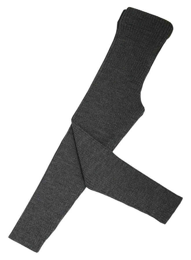 Ecoable Kids Thermal Bottoms: Baby Winter Leggings Pants, Organic Merino Wool (EU 62-68/3-6 Months, Grey) - Image 5