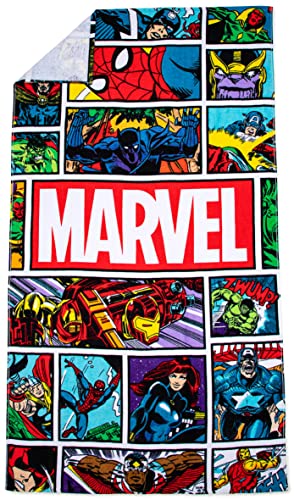 Jay Franco Marvel Comics Vintage Comic Kids Large Bath/Pool/Beach Towel - Super Soft & Absorbent Fade Resistant Cotton Towel, Measures 34 x 64 inches (Official Marvel Product) - Image 2