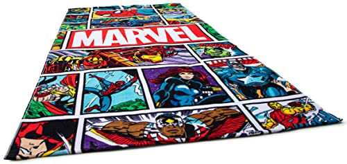 Jay Franco Marvel Comics Vintage Comic Kids Large Bath/Pool/Beach Towel - Super Soft & Absorbent Fade Resistant Cotton Towel, Measures 34 x 64 inches (Official Marvel Product) - Image 4