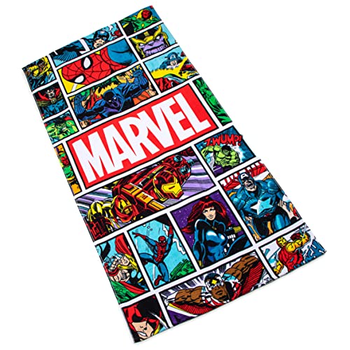Jay Franco Marvel Comics Vintage Comic Kids Large Bath/Pool/Beach Towel - Super Soft & Absorbent Fade Resistant Cotton Towel, Measures 34 x 64 inches (Official Marvel Product) - Image 3