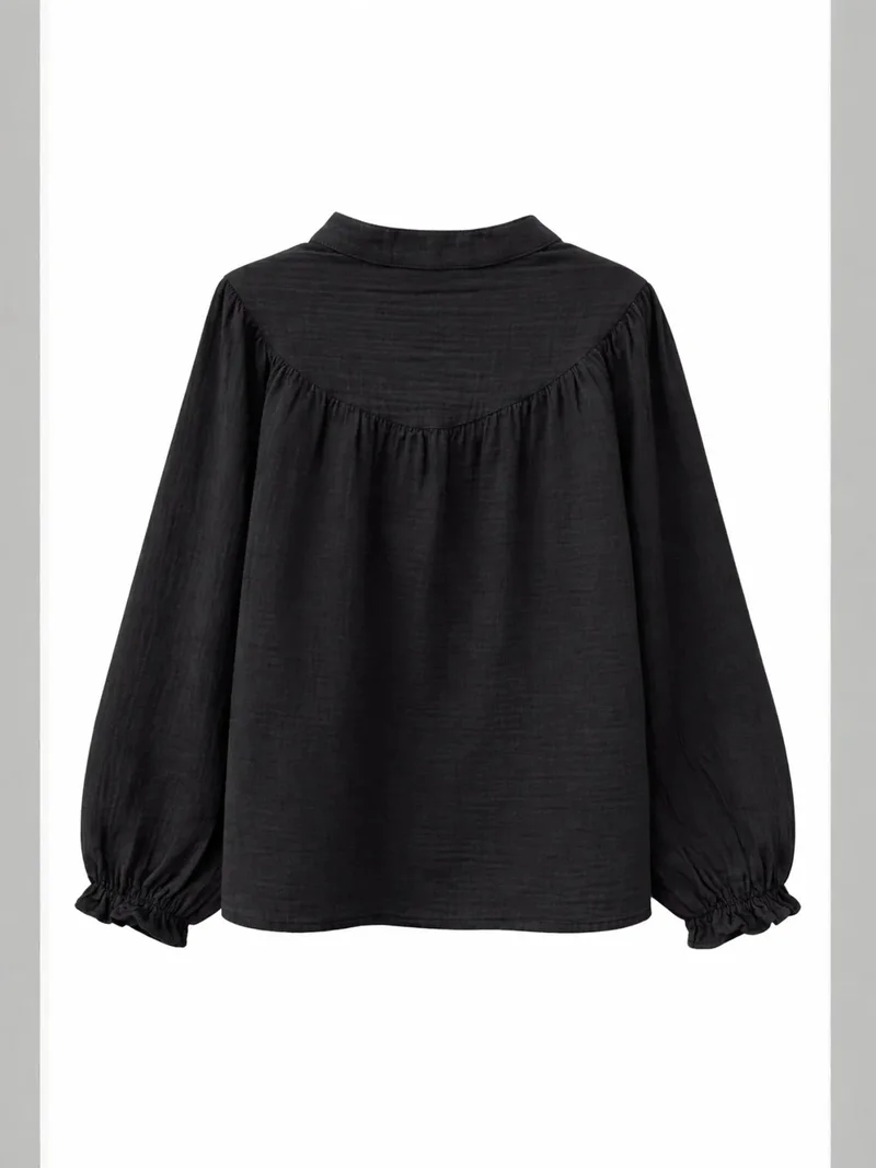 ميكسراي Mixray Cotton Mandarin Collar Button Shirt