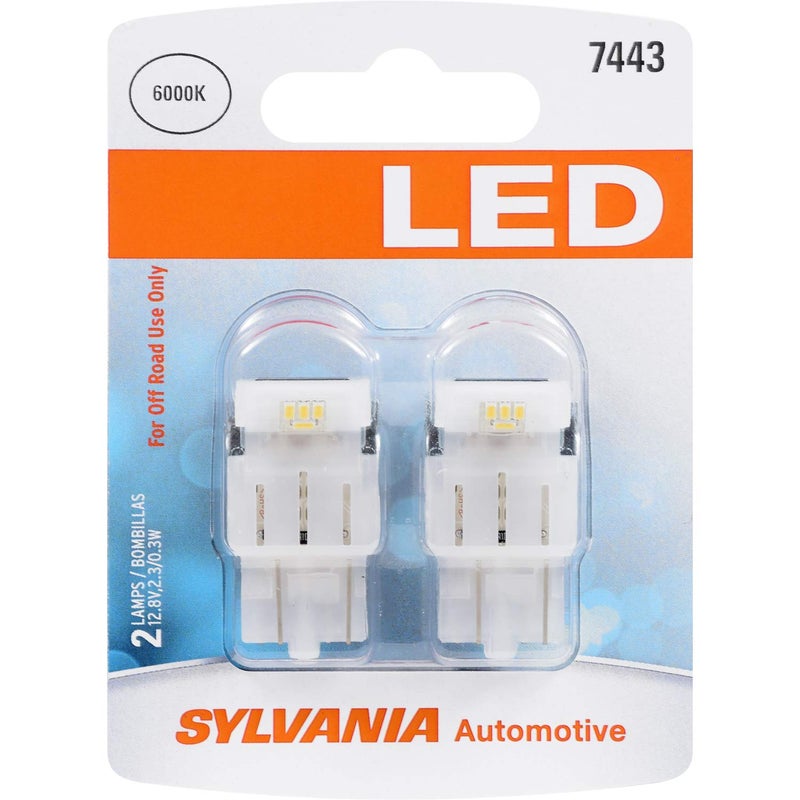 SYLVANIA 7443 T20 White LED Bulb Contains 2 Bulbs