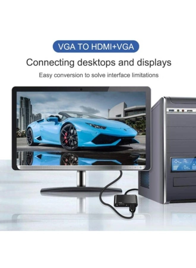 Terabyte VGA to HDMI VGA Adapter with Charging Cable and 3.5mm Audio Cable - Image 3