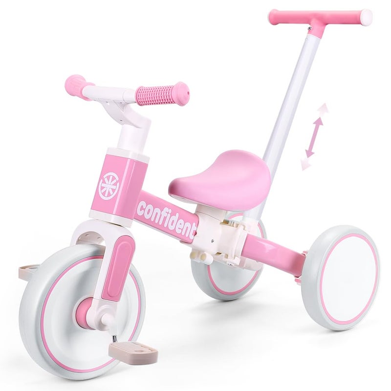 XIAPIA Tricycle for Toddlers 13 Year Olds 5 in 1 Toddler Balance Bike with Removable Pedal Push Trike Toys with Adjustable Pushrod for 2 3 4 5 Year Old Boys  Girls Birthday Gifts for Kids - Image 2