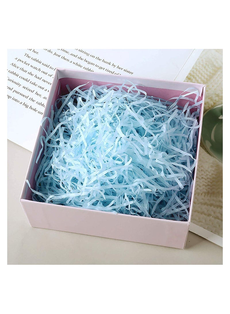 100 gram  Shreds Strands Eco-friendly Shredded Crinkle Confetti Crinkle Cut Paper Filling Shredded Paper for Hamper Gift Box Filling (Baby Blue) - Image 4